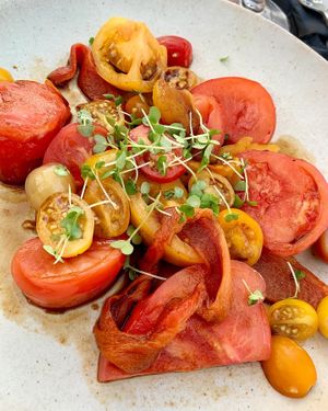 Heirloom tomatoes  at Boatyard in Fort Lauderdale