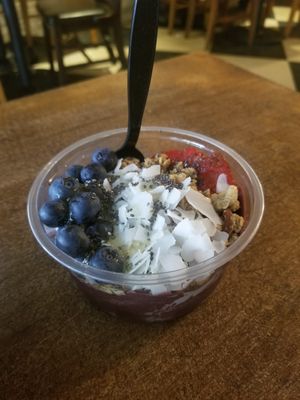 Acai bowl is great at Poet's Coffee in Cookeville