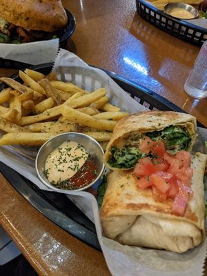 Burrito at Vegan Noise in San Jose