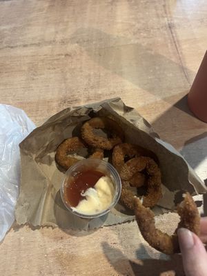 Onion rings (6)  at Vegan Noise in San Jose