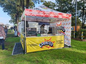 Market stall at Cookied in Newcastle