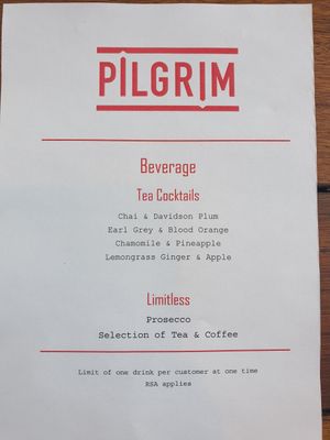 High Tea drinks at Pilgrim Bar in Melbourne