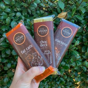 Totally vegan by Charlie blocks at Cha Cha Chocolate in Bundaberg