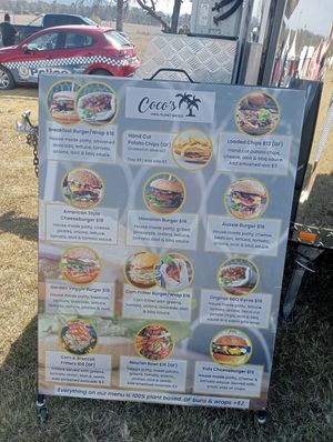 Menu at Coco's Plant Powered in Caloundra