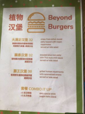 Menu  at Planet Vegan Bistro in Lijiang