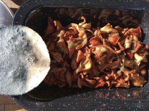 Fungi fritti at Seta Rosa in Ensenada