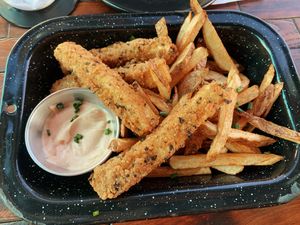 Tofish + chips  at Seta Rosa in Ensenada