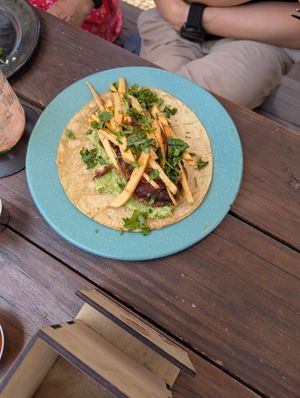 Mushroom taco at Seta Rosa in Ensenada