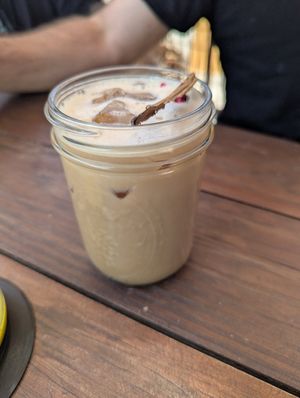 Coco latte at Seta Rosa in Ensenada