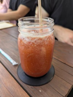 Strawberry agua fresca at Seta Rosa in Ensenada