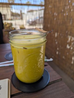 Golden milk at Seta Rosa in Ensenada