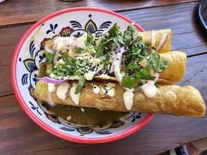 Flautas at Seta Rosa in Ensenada