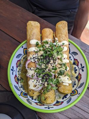 Flautas at Seta Rosa in Ensenada