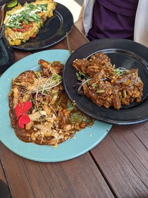 Aztec tempeh with mole sauce at Seta Rosa in Ensenada
