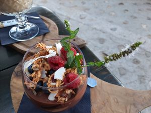 Millet choco puding...orgazmic...no words needed! at Banova Villa Beach Bar in Rab