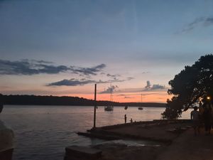 Great sunset views at Banova Villa Beach Bar in Rab