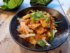 Tofu main dish at Umi in Tenby