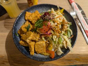 Tofu Donburi at Umi in Tenby
