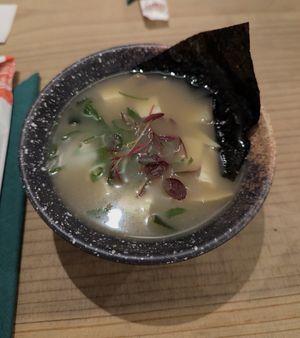 Miso soup at Umi in Tenby