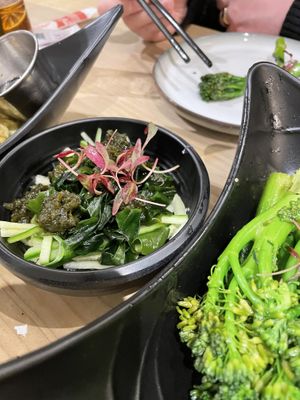 Chilli cucumber and wakame seaweed (although ours wasn’t spicy… chilli may have been omitted by accident?)  at Umi in Tenby