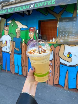 Espresso milkshake - regular menu at Vegan Ice Cream & Coffee in Prague