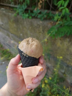 apple strudel icecream at Vegan Ice Cream & Coffee in Prague