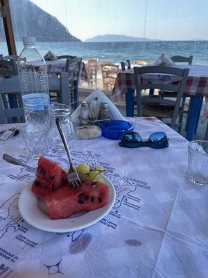 A small desert given for free by the restaurant    at To Korali in Kefalonia