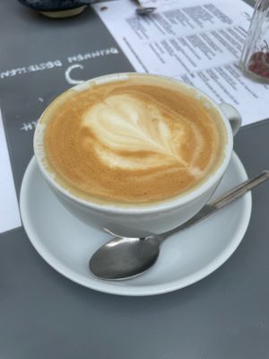 Pistachio Latte with Soy milk  at Nook in Vienna