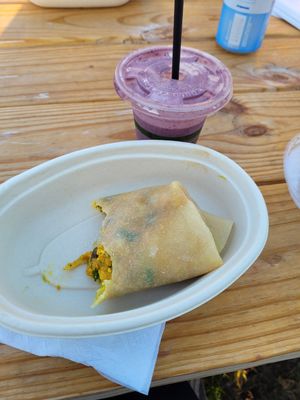 Breakfast curry burrito at Zest in Traverse City