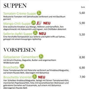 Suppen und Vorspeisen  at Waldfrieden in Schoeningen