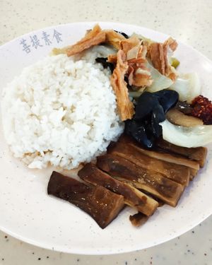  Vegetarian Duck Rice $5. at Bodhi Vegetarian 菩提素食 in Central Singapore