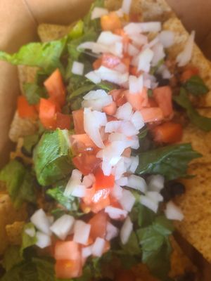 Black bean nachos at The Rooted Vegan in Angola