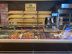 Vegan items clearly marked  at Alnatura - Boschetsrieder Str. in Munich