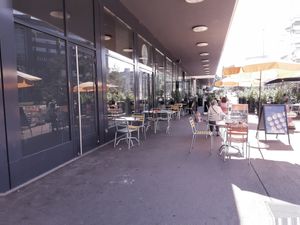 Outdoor seating at Buchmann in Zurich