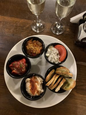 veg platter at Caru' cu Bere in Bucharest