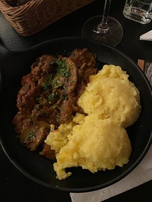 Mushroom polenta  at Caru' cu Bere in Bucharest