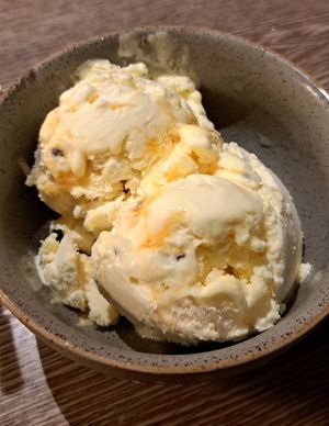 Passionfruit sorbet at The Oak Tree Inn in Balmaha