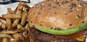 Double cheeseburger (no calories im sure)….😭  at True Food Kitchen in Hackensack