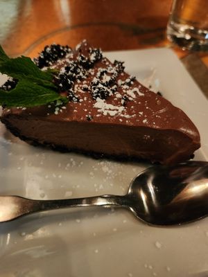 Chocolate mint oreo cheesecake at Daily Planet in Burlington
