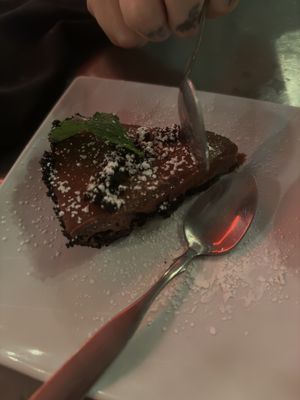 Vegan mint chocolate cheesecake vegan   at Daily Planet in Burlington