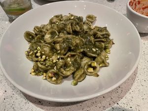 Vegan pesto pasta  at Mezzo in Dublin