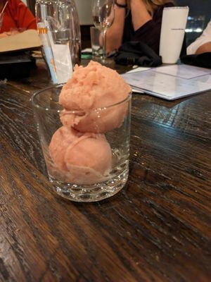 Seasonal sorbet at Mezzo in Dublin