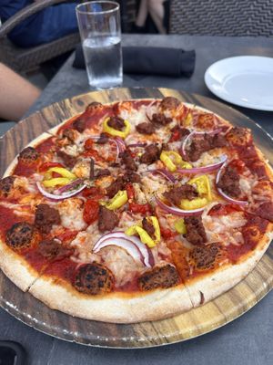 Sausage and Pepper Pizzaa  at Mezzo in Dublin