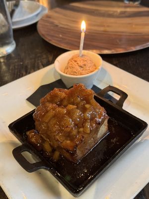 Vegan apple pie cake with a delicious brown sugar, cinnamon gelato    at Mezzo in Dublin
