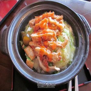 Vegetarian Pork Rice in Hot Pot $12.50 at Wei-e Era Taiwanese Vegetarian Cafe in Concord