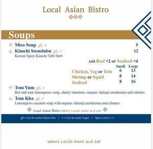 Soups at Local Asian Bistro in Vancouver