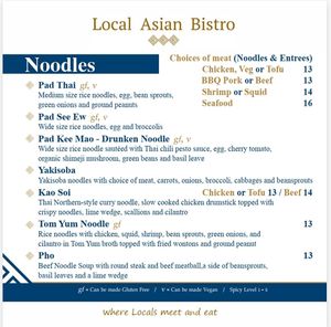 Noodles at Local Asian Bistro in Vancouver