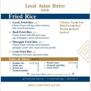 Fried Rice at Local Asian Bistro in Vancouver