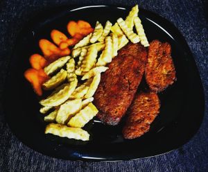 Bife de seitam com batatas at Espaço Vivo S Coop Galega in Redondela