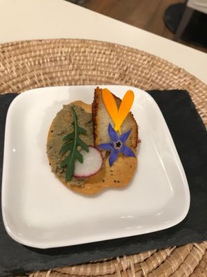 homemade cashew cheese at Espaço Vivo S Coop Galega in Redondela